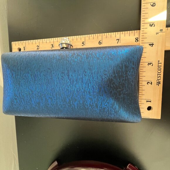 Shimmer Clutch Purse with Rhinestone Clasp - Picture 5 of 5